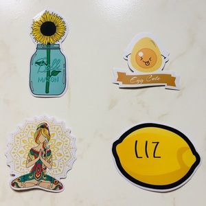 Water poof yellow sticker pack